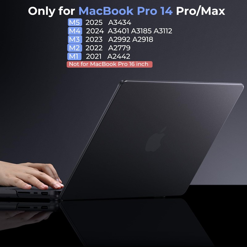 BlueSwan Matte Case for MacBook Pro 14 M5 2026 2024-2021