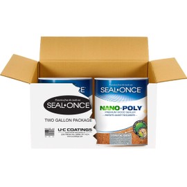 Seal-Once Nano+Poly Penetrating Wood Sealer with Polyurethane - Premium Waterproof Sealant -2 Gallon & Coastal Gray