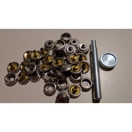 Durable DOT - Scovill Long Barrel 1/4" 10 Caps & 10 Sockets Boat Canvas Durable DOT  & Tool to install