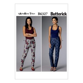 BUTTERICK PATTERNS B6327 Misses' Tapered Pants, Size B5 (8-10-12-14-16)