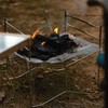 CAMPINGMOON Portable Mesh Fire Pit with Cooking Grate (L 16.5''