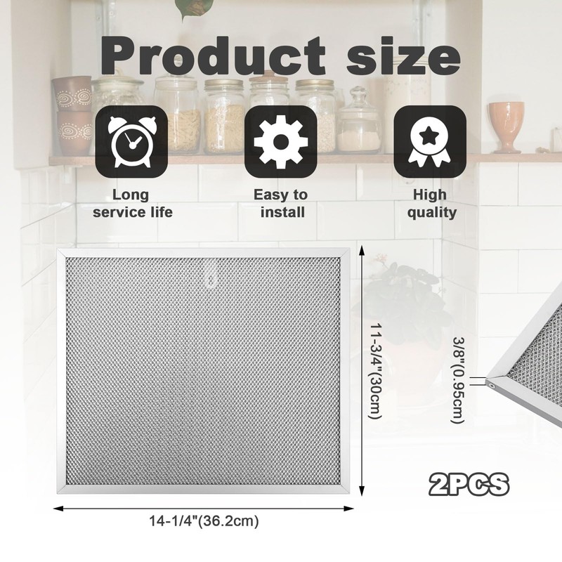2pcs Range Hood Filter Compatible with Allure/Broan