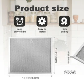 2pcs Range Hood Filter Compatible with Allure/Broan