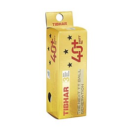 Tibhar SYNTT NG 40+ 3 Star Tischtennisbälle (3 Stück), weiß