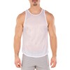 Gary Majdell Sport Men's Breathable Athletic See-Through Smooth Mesh Tank