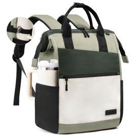 LOVEVOOK Backpack Women, Laptop School Backpack Teenager, Pea Greeen, 15.6 inches