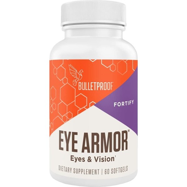 Bulletproof Eye Armor Supplement Softgels, 60 Count, Supplement for Eye Health and Blue Light Protection