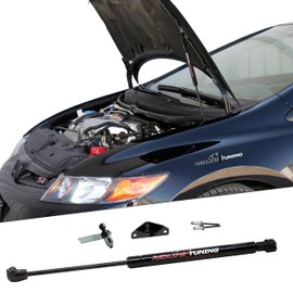 Redline Tuning 21-18007-02 Hood QuickLIFT Plus Mono-Strut Compatible with Honda Civic 2006-2011 (All Black Components)