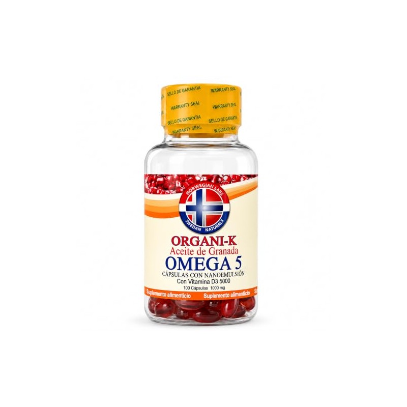 Omega 5 Aceite de Granada con Vitamina D3, Suplemento Alimenticio