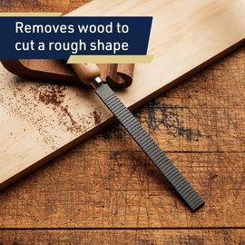 Kings County Tools 8" Flat Woodworking Rasp | High Quality Steel Material | Durable and Long-Lasting | 4" Beech Wood Handle