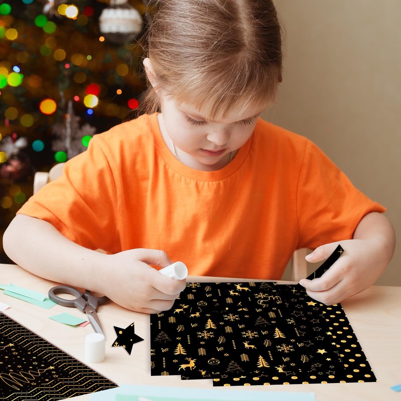 MIAHART 90 Sheets Merry Christmas Pattern Paper Set 10 Designs