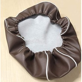 Made in Japan Thick Synthetic Leather Material! Honda Giorno Special Design Seat Cover Easy to Install Just Put On With Rubber Mouths GIORNO (Brown/White Piping) AF77-BRO