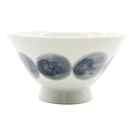 Hasamiyaki 481427 Rice Bowl, Rice Bowl, Small, Approx. 4.3 inches (11 cm), Mini Round Crest Connection, Gray, Dishwasher Safe, Made in Japan