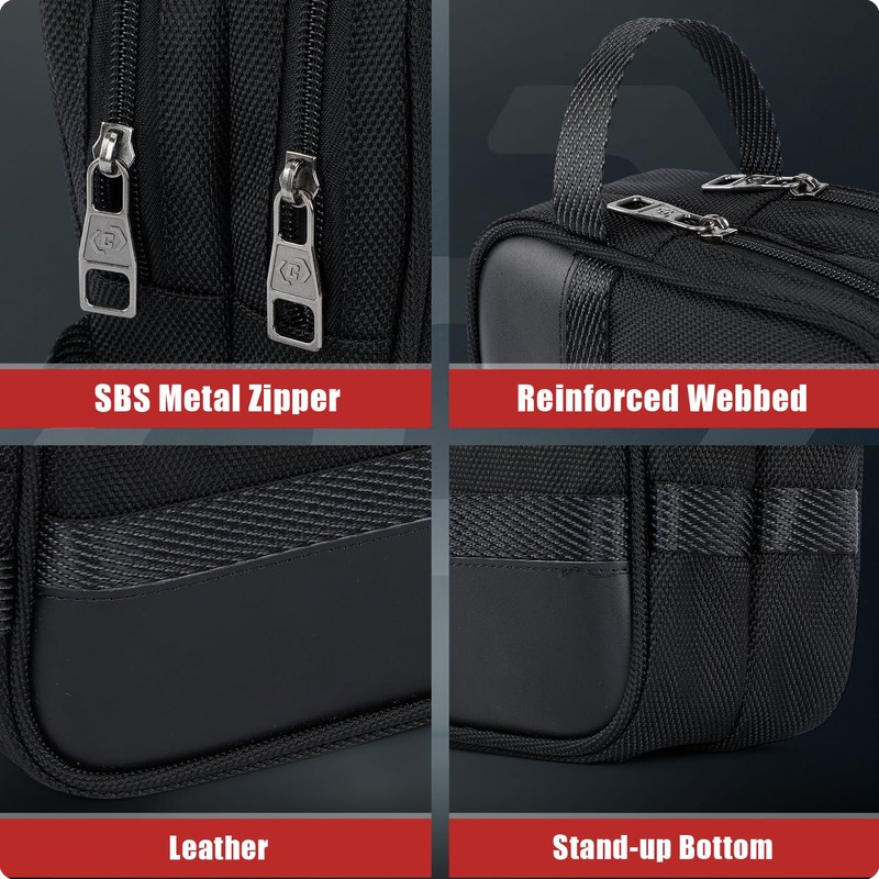 CRIPOP 12 Inch Tool Pouches with Zipper, Dual Compartments Heavy-Duty