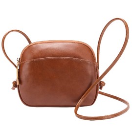 manukori Women's Mini Shoulder Bag, Leather, Cute, Pochette, Girls, Small, Cross-body Design, Lightweight, Braun