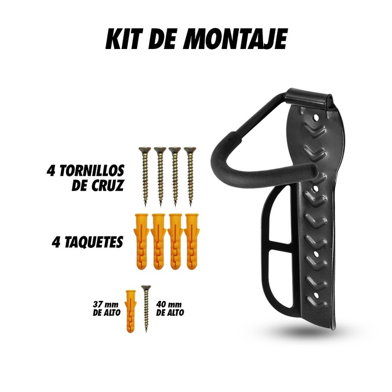 Soporte de Gancho de Acero para Colgar Bicicleta en la