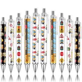 10 PCS Bus Driver Appreciation Gifts Bulk School Bus Driver Gifts Ballpoint Pens Teachers Pens Bulk with 1mm Black Ink Replaceable Ballpoint Pen Refill for Men Women Office Supplies(Bus Driver)