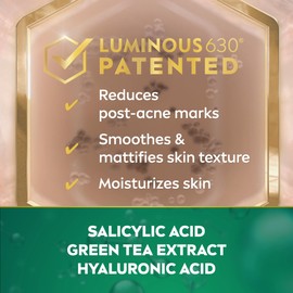 NIVEA Luminous 630 - Post-Acne Face Serum - Reduces the Appearance of Markings - Mattifying Effect 12H - Uniform Complexion - Patented Thiamidol & Hyaluronic Acid - Oily to