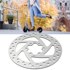 GBSCLOVER Bike Brake Dics Rotor with 6 Screws, Width 140mm Stainless Steel Bike Rotor, Stable Electric Scooter Brake Disc, Easy to Install Heat Dissipation, Practical