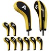 Andux Number Print Golf Iron Club Head Covers with Zipper