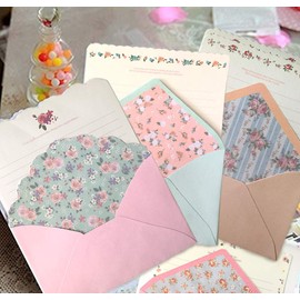SCStyle 32 Cute Kawaii Lovely Special Design Writing Stationery Paper with 16 Envelope - 32 Letter paper (7.1x5.2 inch) by SCStyle
