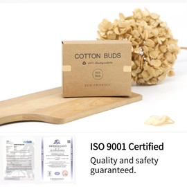 2000 PCs Premium Cotton Swabs Natural Cotton Buds Biodegradable Organic Double Tips for Ear Wax Removal (200PCs,Blue)