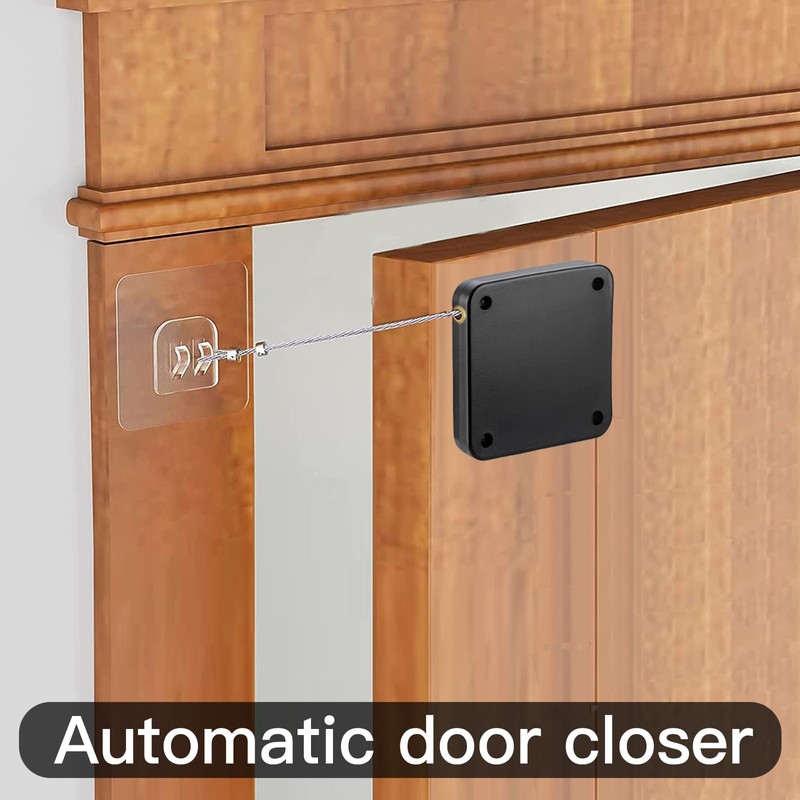 Xrten Punch-Free Automatic Sensor Door Closer, 800g Automatic Door Closer,