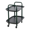 Main + Mesa Modern Plastic and Metal 2-Tier Trolley, Black