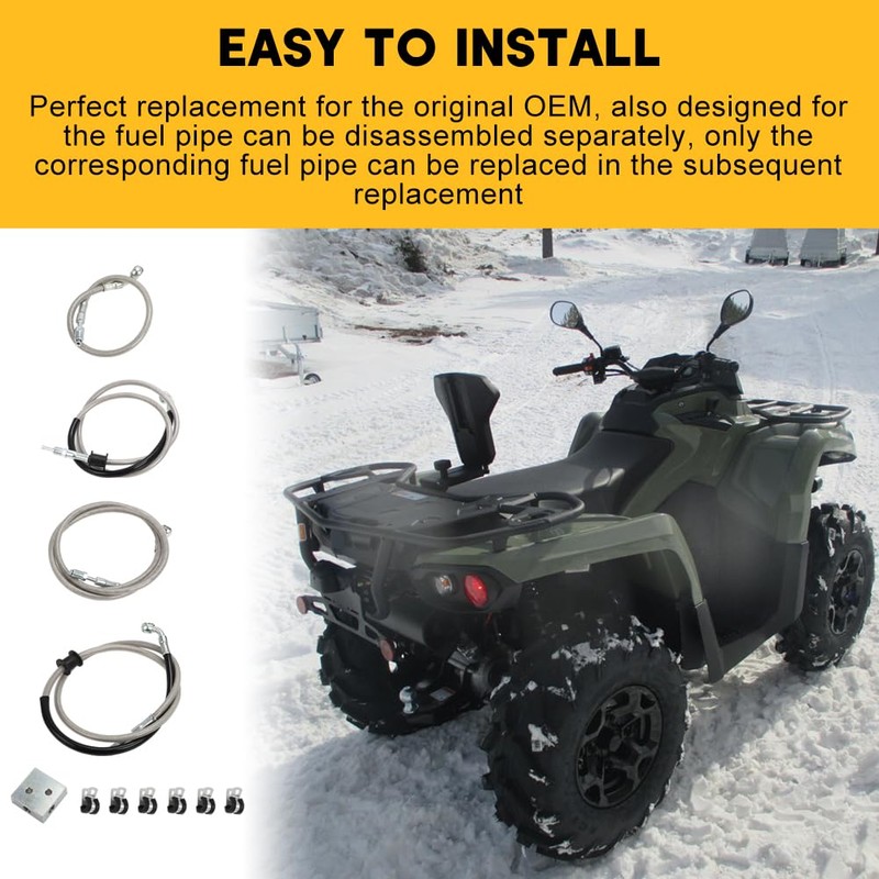motoparty Front Brake Hose Line - for Can-Am Outlander 450