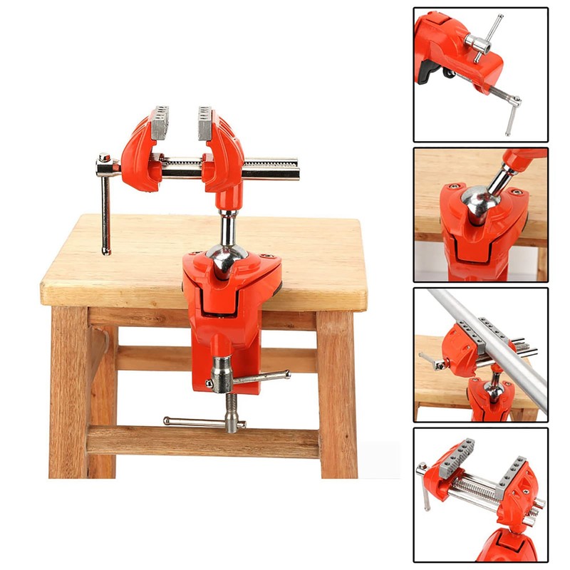 CYTGOUPER 70mm Jaw Width Articulating Bench Vise, Mini 360° Rotating