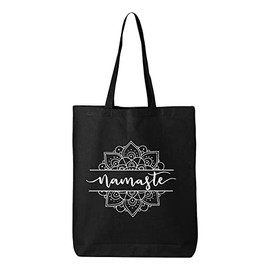 Namaste Mandala Yoga Canvas Multipurpose Tote Bag Reusable All-Natural (1 Count)