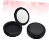 Ipetboom 6pcs Round Black Refillable Container Case for Lip Balm