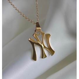 Uplift Us Marketplace 18K Gold Plated - Silver New York Necklace Stainless Steel Pendant Necklace Link Chain NY Pendant High Polished Finish Gift Idea