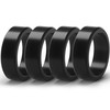 ThunderFit Silicone Rings for Men, Flat Top Angled Edge Rubber
