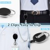 Diateklity 20 Pack Retractable Badge Holder with Carabiner Reel Clip,