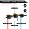 SUBEIXI 3 Handle Tub Shower Faucet Shower Head Holder with