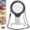 26X Dual LED Reading Magnifier Handheld Neck Wearing MultiFunction Table