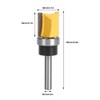 Top Bottom Bearing Flush Trim Router Bits T-shaped Woodworking Milling