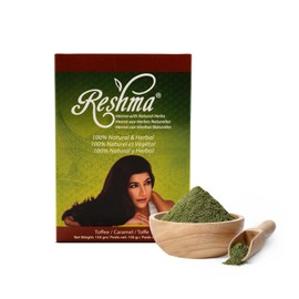 Reshma Beauty 100% Natural Organic Henna Powder for Hair with 7 Ayurvedic Herbs Indigo, Henna, Bhilawa Nuts, Amla, Ratanjot Roots, Hibiscus, & Shikakai, Heena Mehendi - 5.29 oz, Pack of 1 (Toffee)