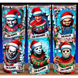 Unbranded Michael Myers - Freddy - Jason - Chucky - Pennywise Christmas Cup Mug Tumbler