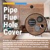 Irnyso Metal Black Fireplace Stove Pipe Flue Hole Cover 6719900