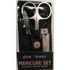 Manicure Set Nail Clipper Tweezers ans Scissors (Black)