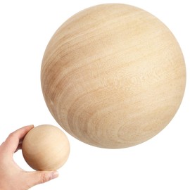 3.54-Inch Solid Wooden Ball for DIY Crafts, Unfinished Round Wood Sphere for Painting, Home Decor, Wedding Centerpieces, Kids Toys