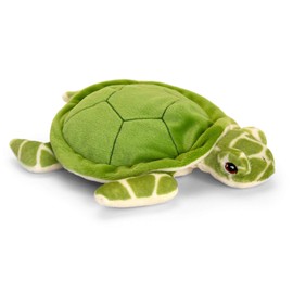 tachi Cuddly toy turtle green, plush sea creature lying down 25 cm, stuffed toy made from 100% recycled material