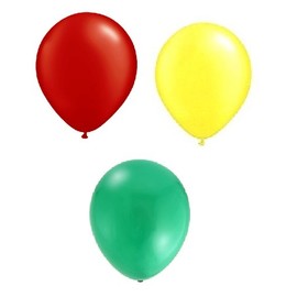 Toyland® 30 SENEGAL FOOTBALL WORLD CUP 2022 BALLOONS - RED, YELLOW & GREEN 12" LATEX