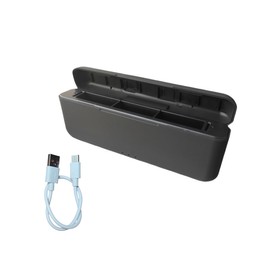 Action Camera Battery Charging Case – Fast Charger Hub for Action 5 Pro/4/3, 3-Slot Smart Charging Dock with LED Indicator & Storage for Micro SD Cards, Type-C Fast Charging