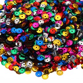 PATIKIL 30Gram Sequins for Crafts, 1Pack Colored Sequin and Spangles Craft Supplies for DIY Making Clothes Nails Greeting Card Scrapbook Decoration, Button Style