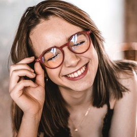 ZENOTTIC Blue Light Blocking Glasses, Anti-Dizzy Glasses for Men and Women, Lightweight Round Frame, Retro Glasses 0.0 1.0 1.5 2.0 2.5 3.0, red