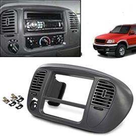 Center Dash Radio Climate BEZEL Panel for Ford F150 Expedition 4WD 4x4 Front Dash Trim Radio Air Vent Grill Bezel Tan OEM 1997-2003-gray
