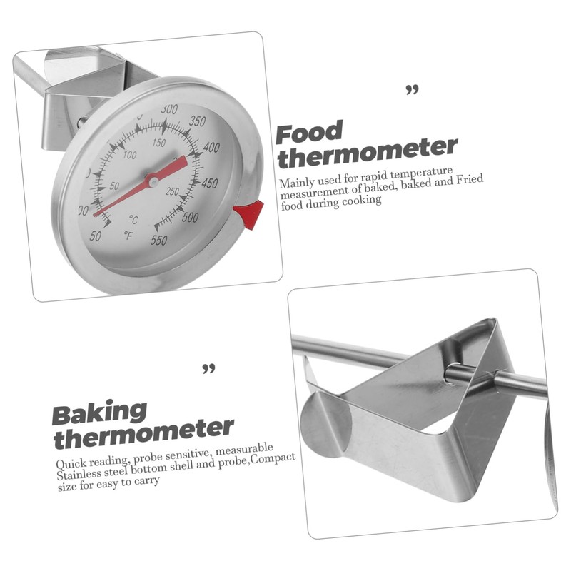 iplusmile 1pc Stainless Steel Dial Thermometer Barbecue Food Thermometer for